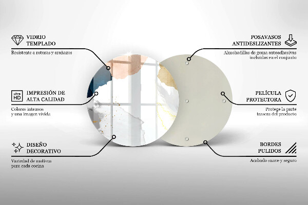 Chopping board glass Abstract spots
