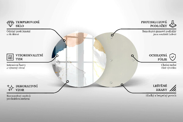 Chopping board glass Abstract spots