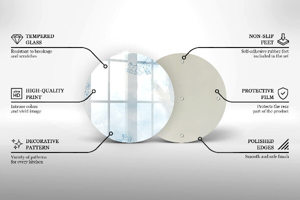 Glass cutting board Delicate background