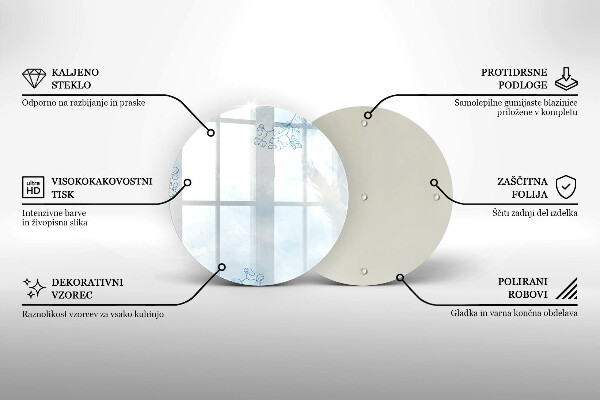 Glass cutting board Delicate background