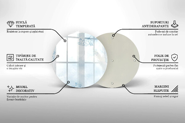 Glass cutting board Delicate background