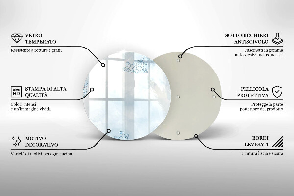 Glass cutting board Delicate background