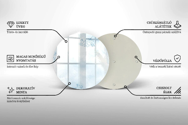Glass cutting board Delicate background