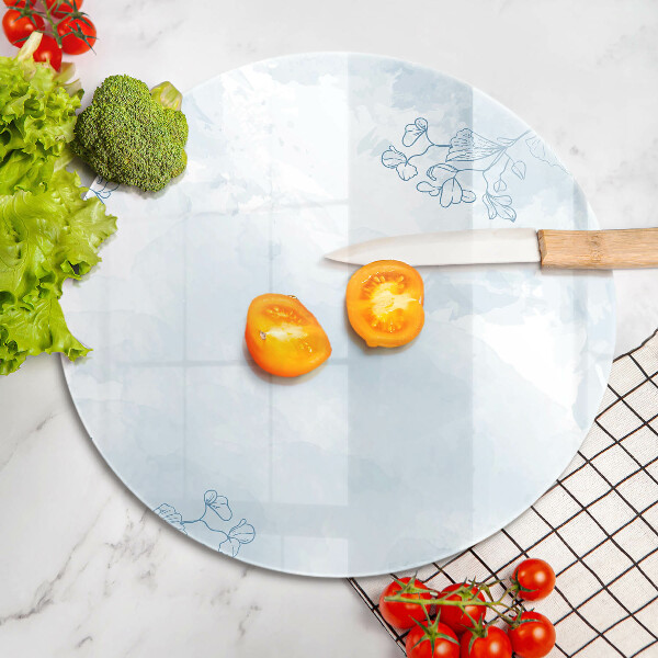 Glass cutting board Delicate background