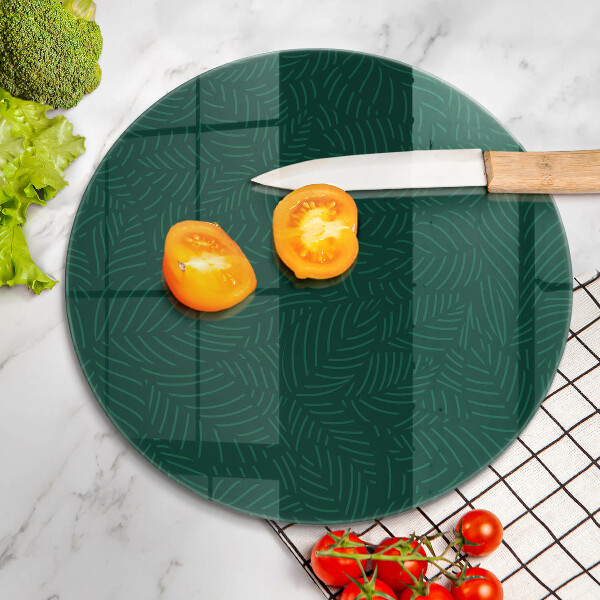Glass cutting board Minimalist leaves