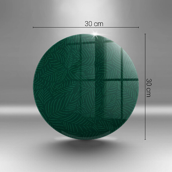 Glass cutting board Minimalist leaves