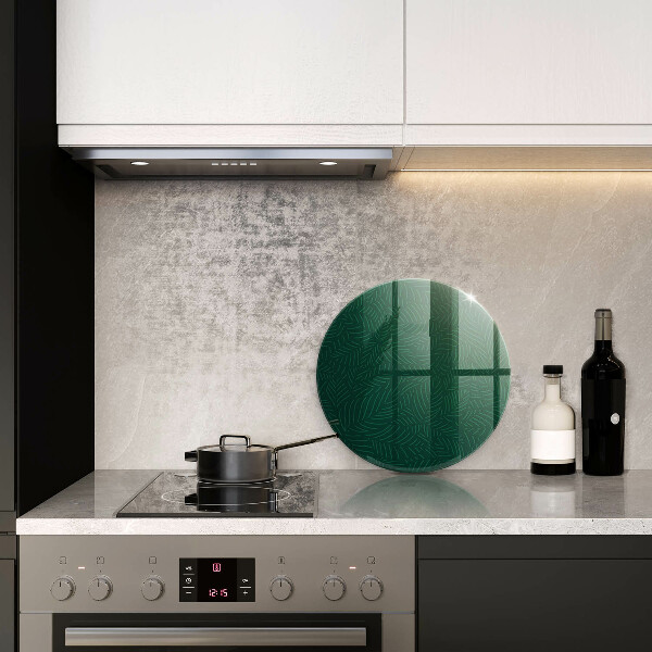 Glass cutting board Minimalist leaves