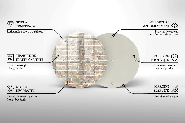 Glass cutting board Wall bright bricks