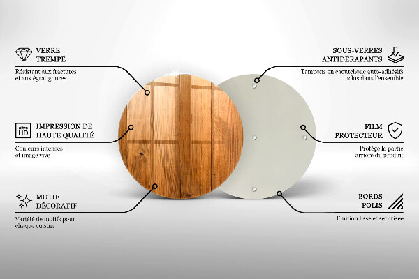 Chopping board glass Wooden planks