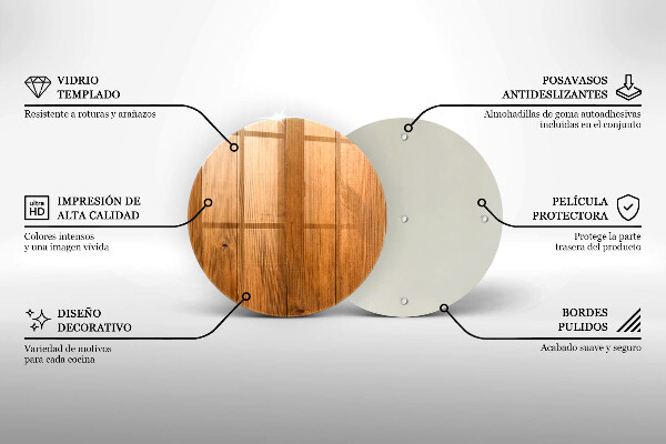 Chopping board glass Wooden planks