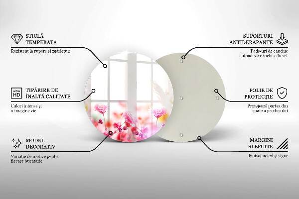 Chopping board glass Flower meadow