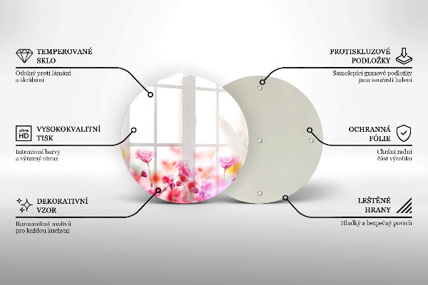 Chopping board glass Flower meadow