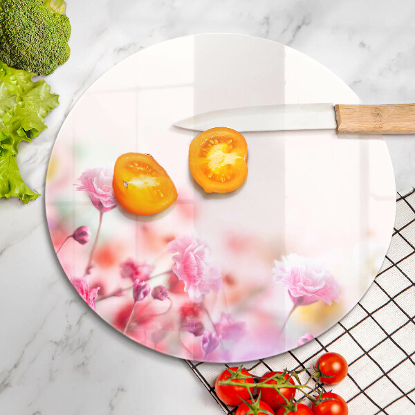 Chopping board glass Flower meadow