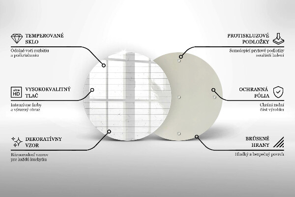 Chopping board glass Modern bright boards