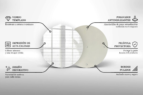 Chopping board glass Modern bright boards