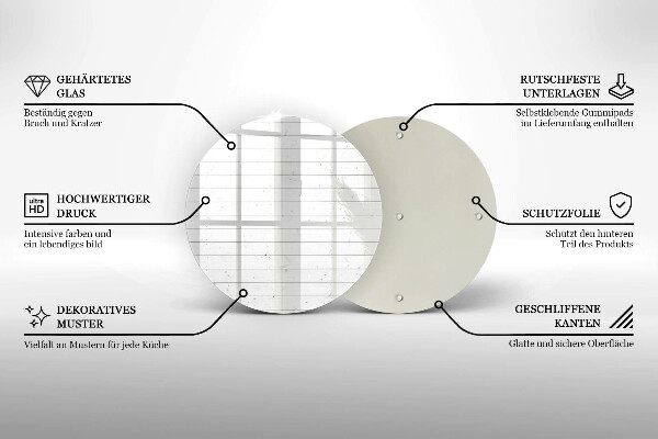 Chopping board glass Modern bright boards
