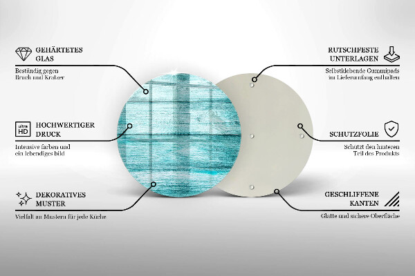 Chopping board glass Vintage wooden boards