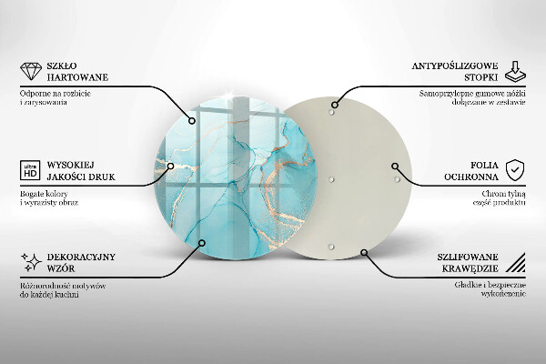 Chopping board glass Abstraction stone