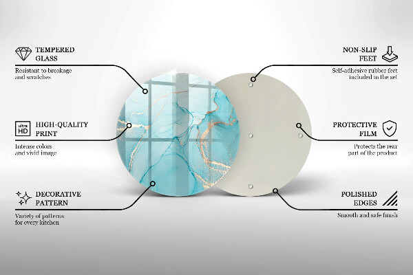 Chopping board glass Abstraction stone