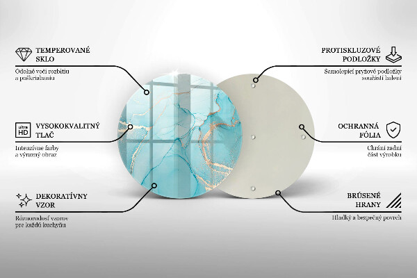 Chopping board glass Abstraction stone