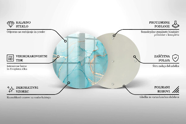 Chopping board glass Abstraction stone