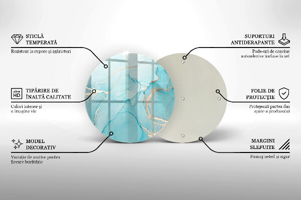 Chopping board glass Abstraction stone