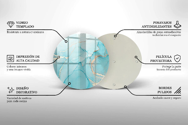 Chopping board glass Abstraction stone