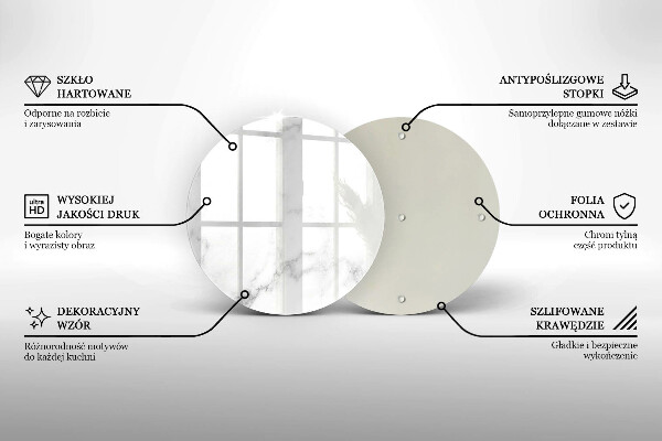 Chopping board glass Modern marble