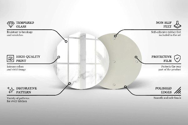 Chopping board glass Modern marble