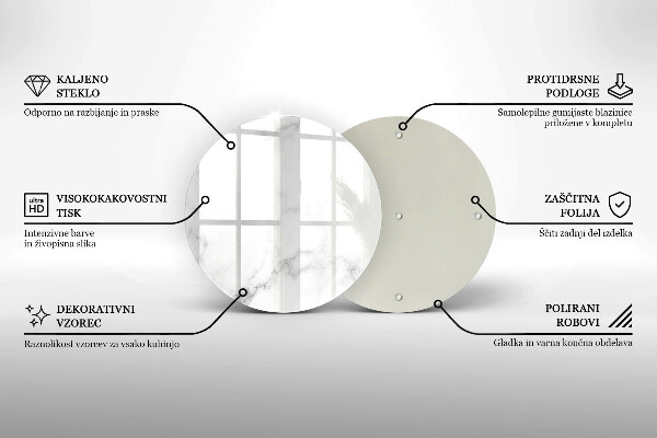 Chopping board glass Modern marble