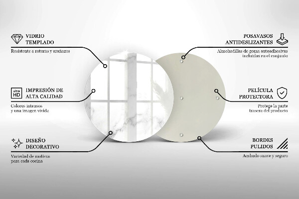Chopping board glass Modern marble