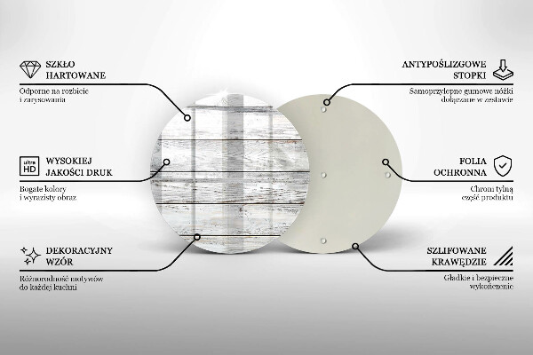 Chopping board glass Bright wooden boards