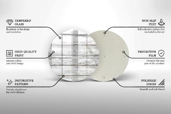 Chopping board glass Bright wooden boards