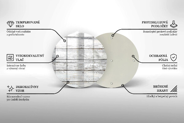 Chopping board glass Bright wooden boards