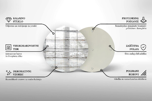 Chopping board glass Bright wooden boards