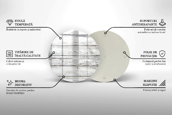 Chopping board glass Bright wooden boards