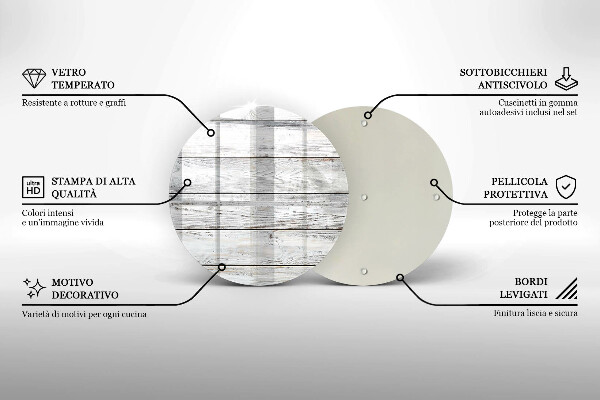 Chopping board glass Bright wooden boards