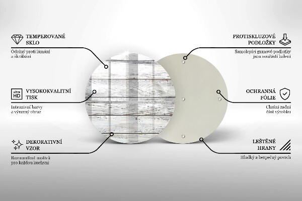 Chopping board glass Bright wooden boards