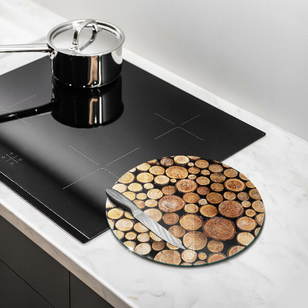 Chopping board glass Tree trunks