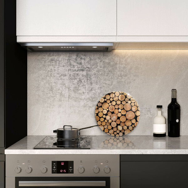 Chopping board glass Tree trunks