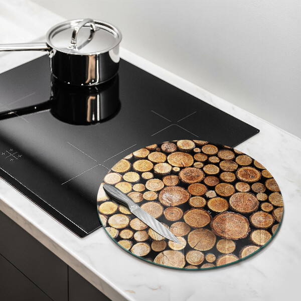 Chopping board glass Tree trunks