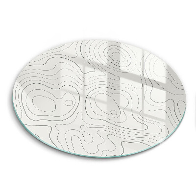 Chopping board glass Line-art design
