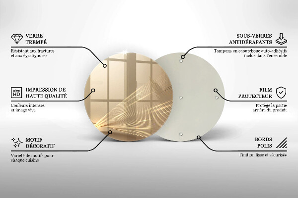 Chopping board glass Modern abstraction