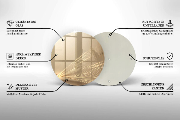 Chopping board glass Modern abstraction