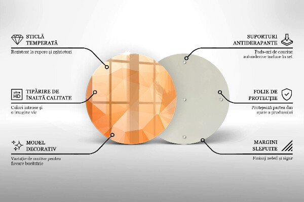 Chopping board glass Geomeric background