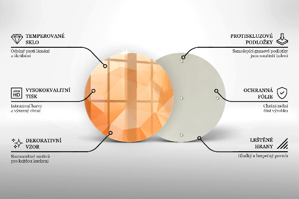 Chopping board glass Geomeric background