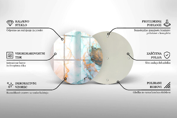 Chopping board glass Marble abstraction