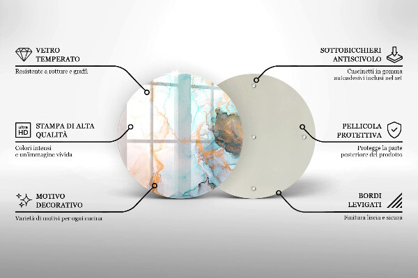 Chopping board glass Marble abstraction