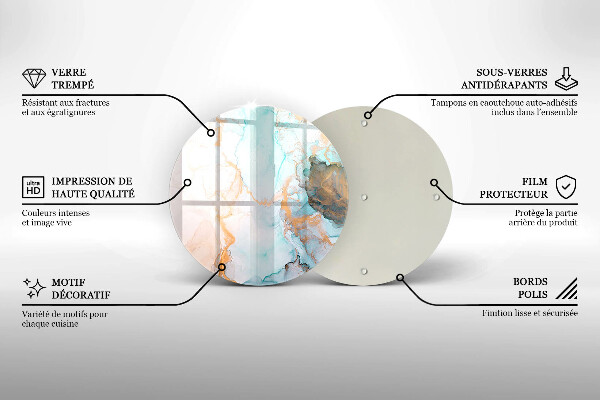 Chopping board glass Marble abstraction