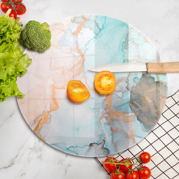 Chopping board glass Marble abstraction